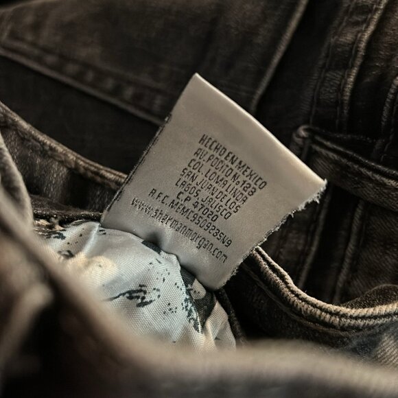 ❤️ Sherman Morgan faded black gray slim Jeans 9/29 - Picture 13 of 13